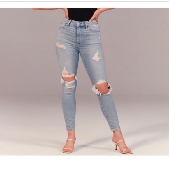 Abercrombie curve love high rise super skinny jeans - Picture 1 of 3